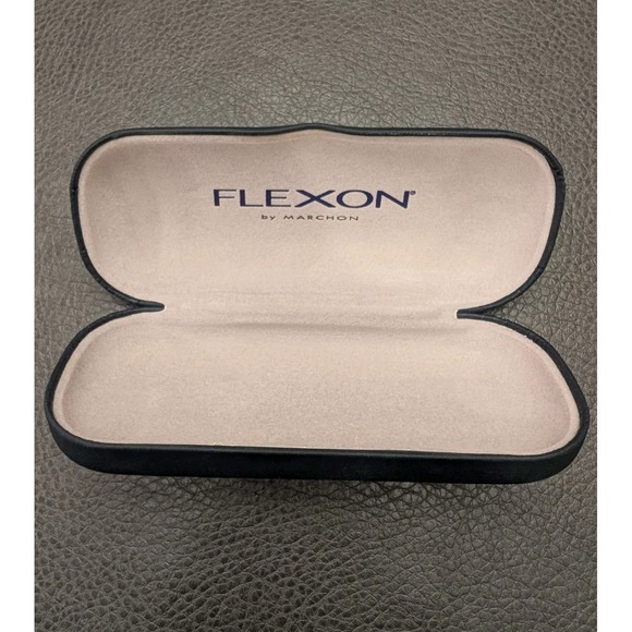 Genuine Flexon Designer Eyeglass Sunglass Hard Shell Case Dark Blue / Charcoal - Picture 7 of 13